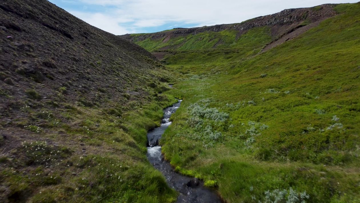 Scenic Drone View of Lush Green Valley Free Stock Video Footage ...