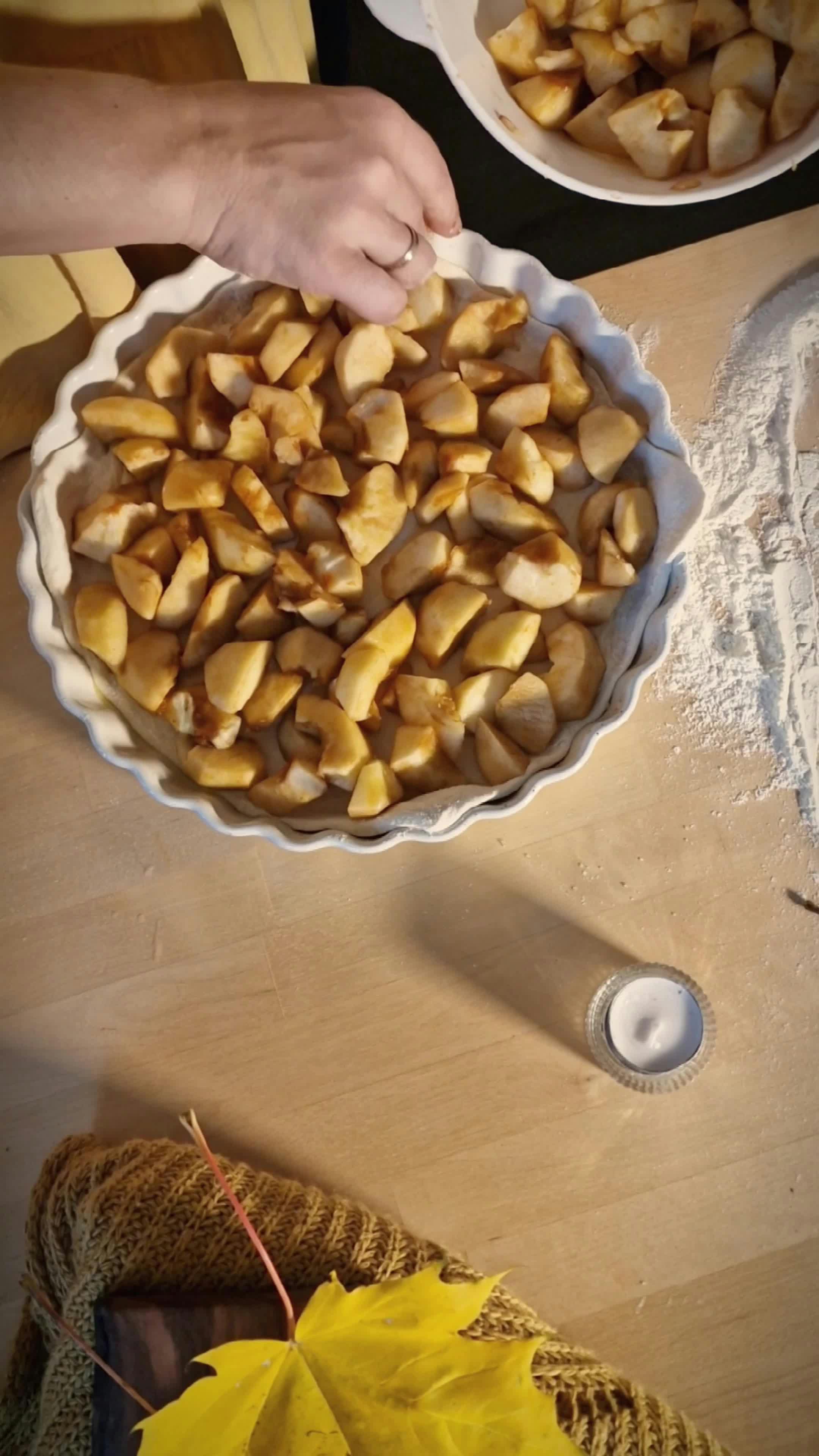 Preparing Homemade Apple Pie for Fall Free Stock Video Footage, Royalty ...