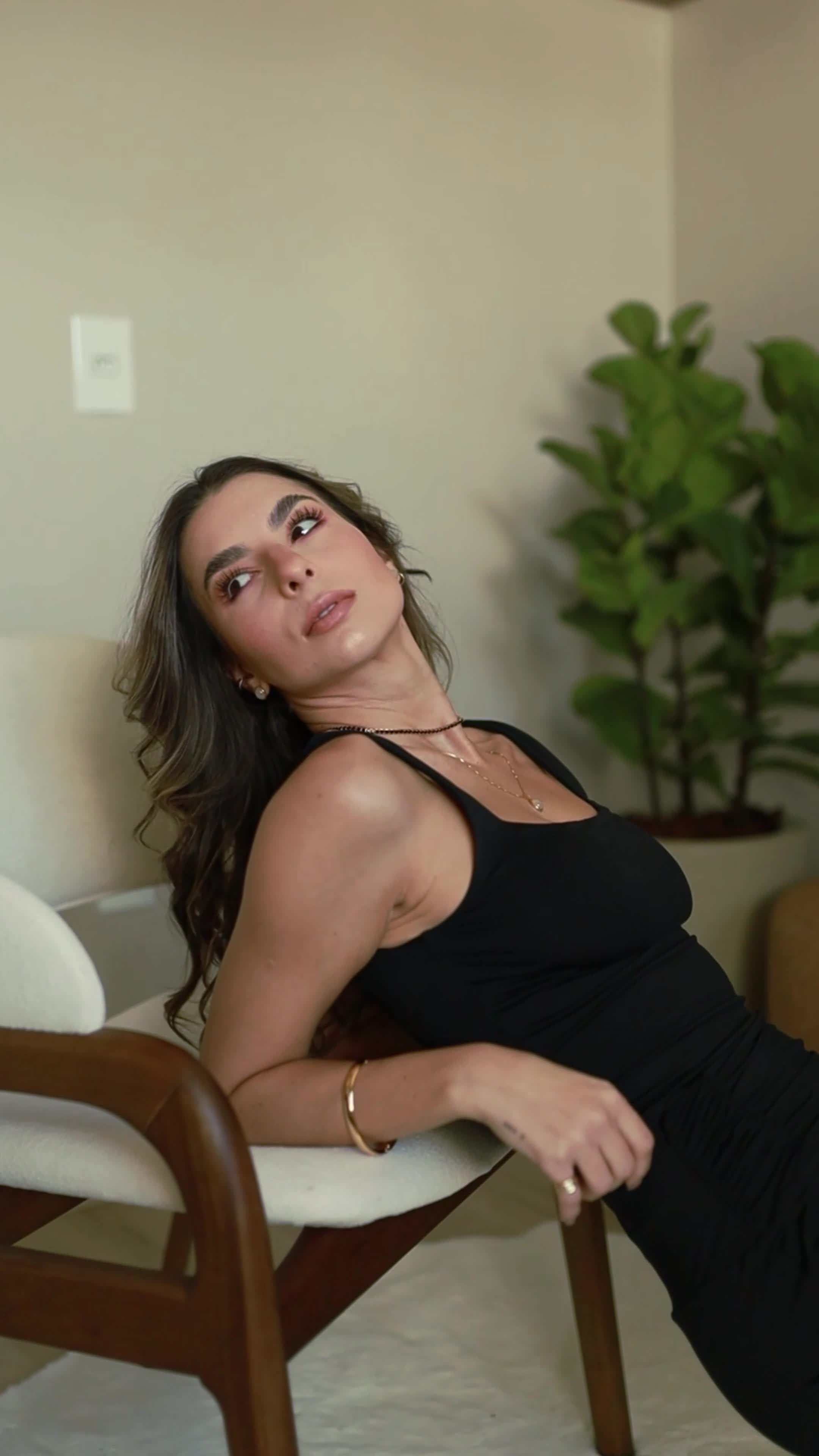 Elegant Woman Relaxing in Modern Interior Free Stock Video Footage ...