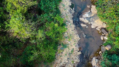 Tracking A River Water That Ends In A Waterfalls