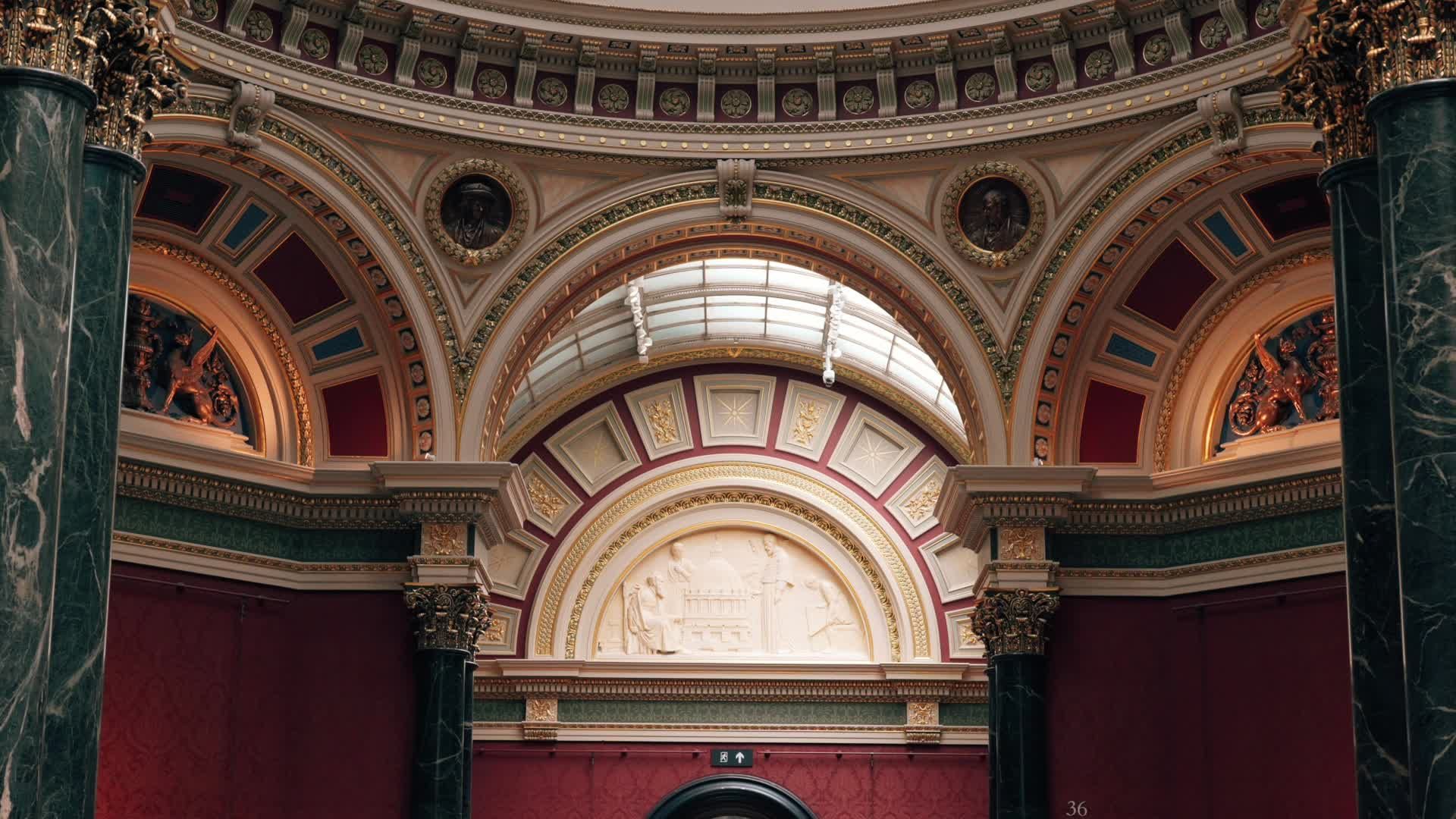 ornate architectural interior with arched ceiling 28988750