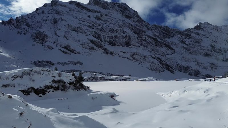 Stunning Aerial View of Snowy Mountain Range Free Stock Video Footage ...