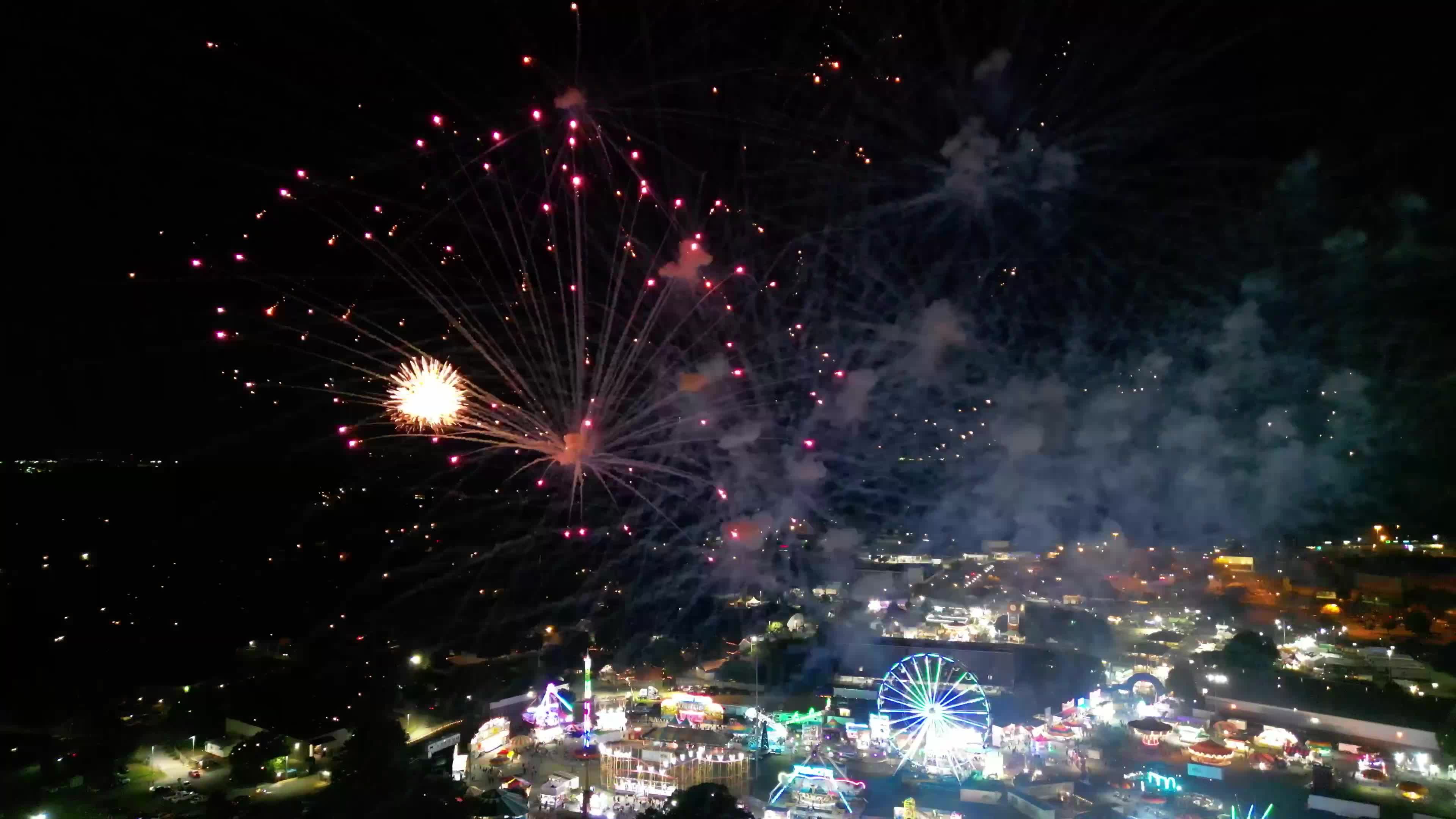Spectacular Fireworks Over Night Carnival Free Stock Video Footage ...
