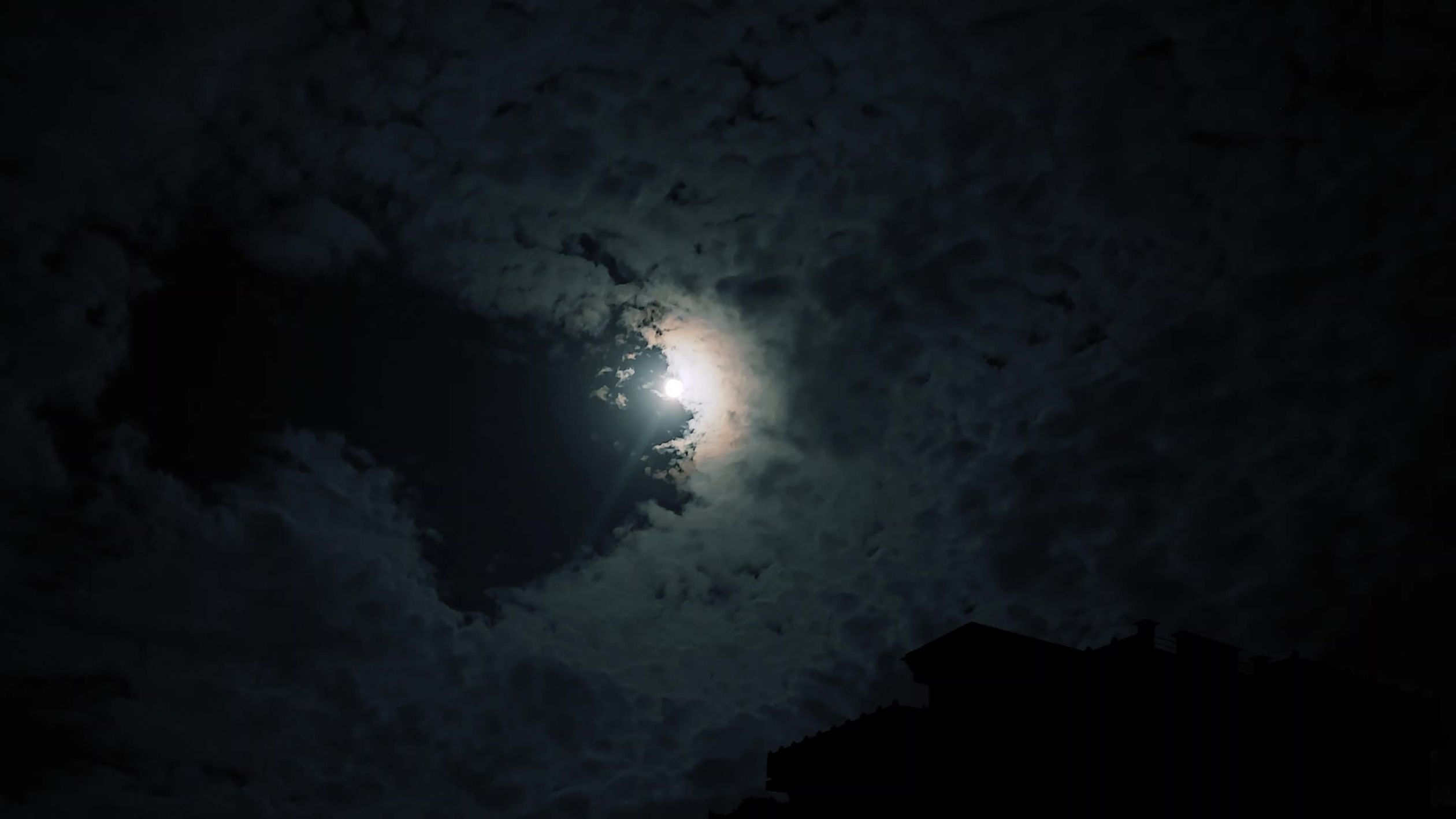 Moonlight Video Moonlit Night Sky Timelapse with Clouds Free Stock Video Footage ...