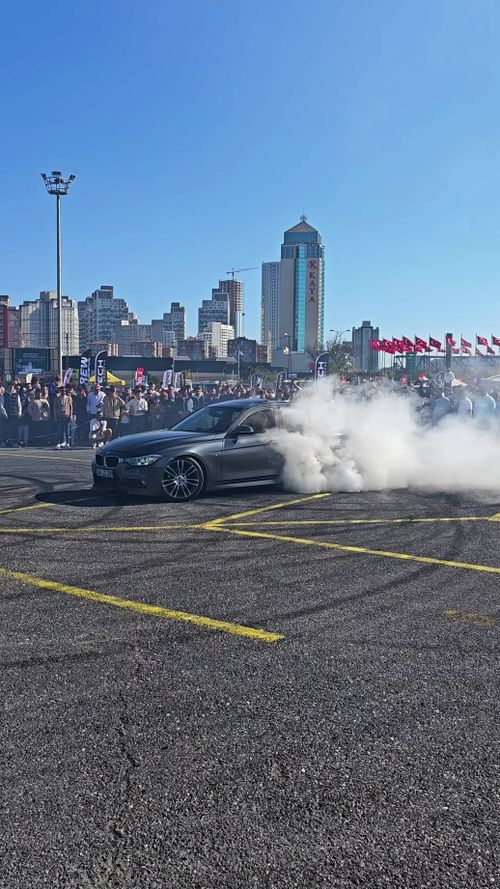 Drifting Back Dynamic Car Drifting with Smoke Effects Free Stock Video Footage ...