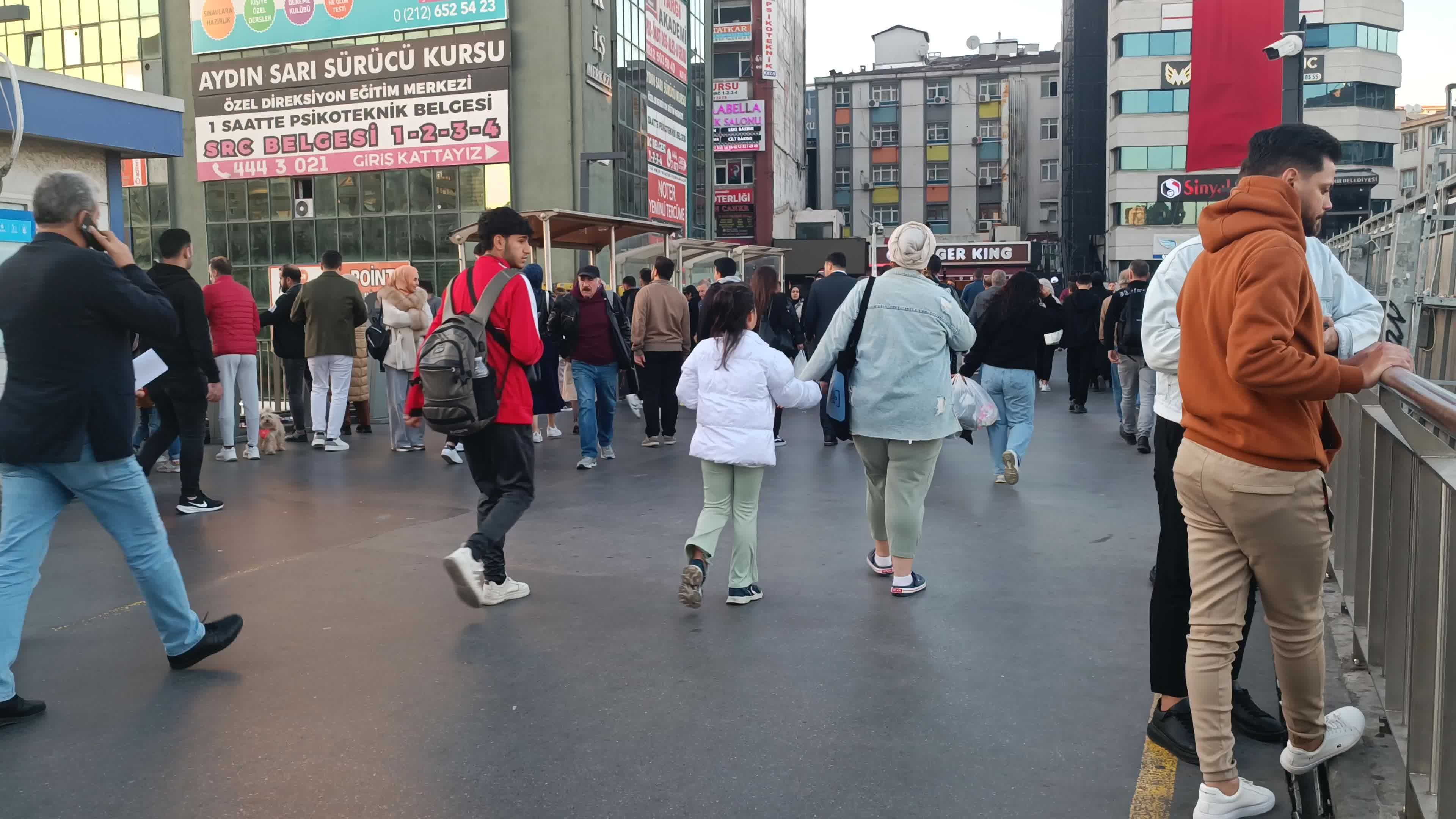 Busy Urban Street Scene with People Walking Free Stock Video Footage ...