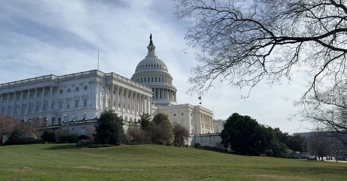 Iconic View of the United States Capitol Free Stock Video Footage ...