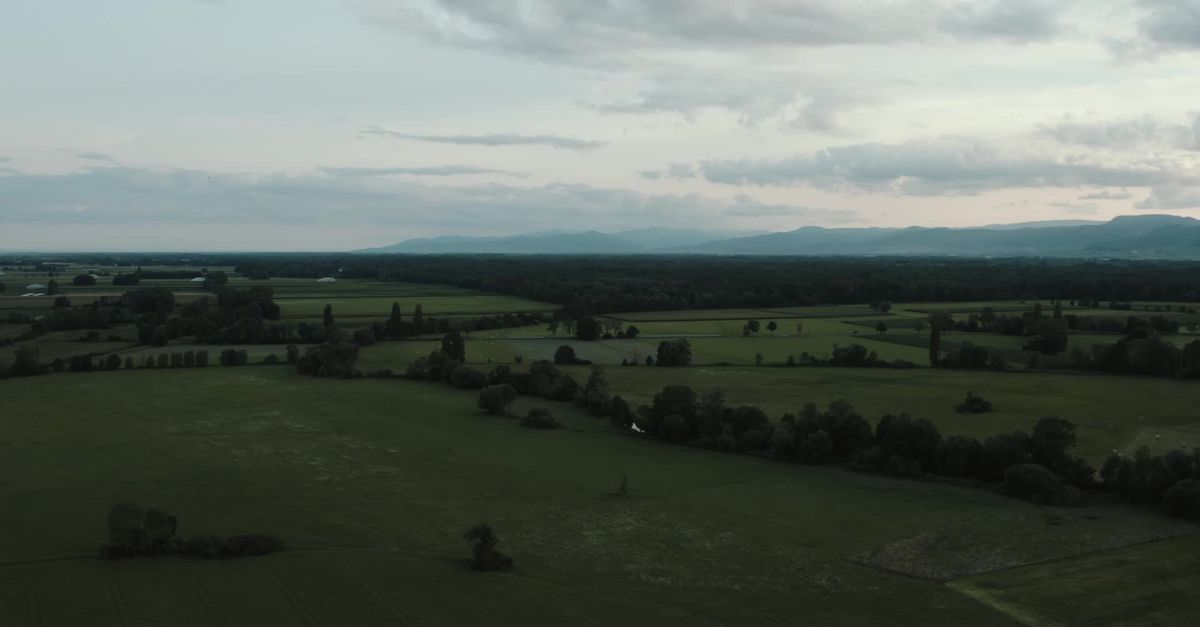 Aerial View Of Tranquil Countryside At Dusk Free Stock Video Footage Aerial View Of Tranquil Countryside At Dusk Free Stock Video Footage