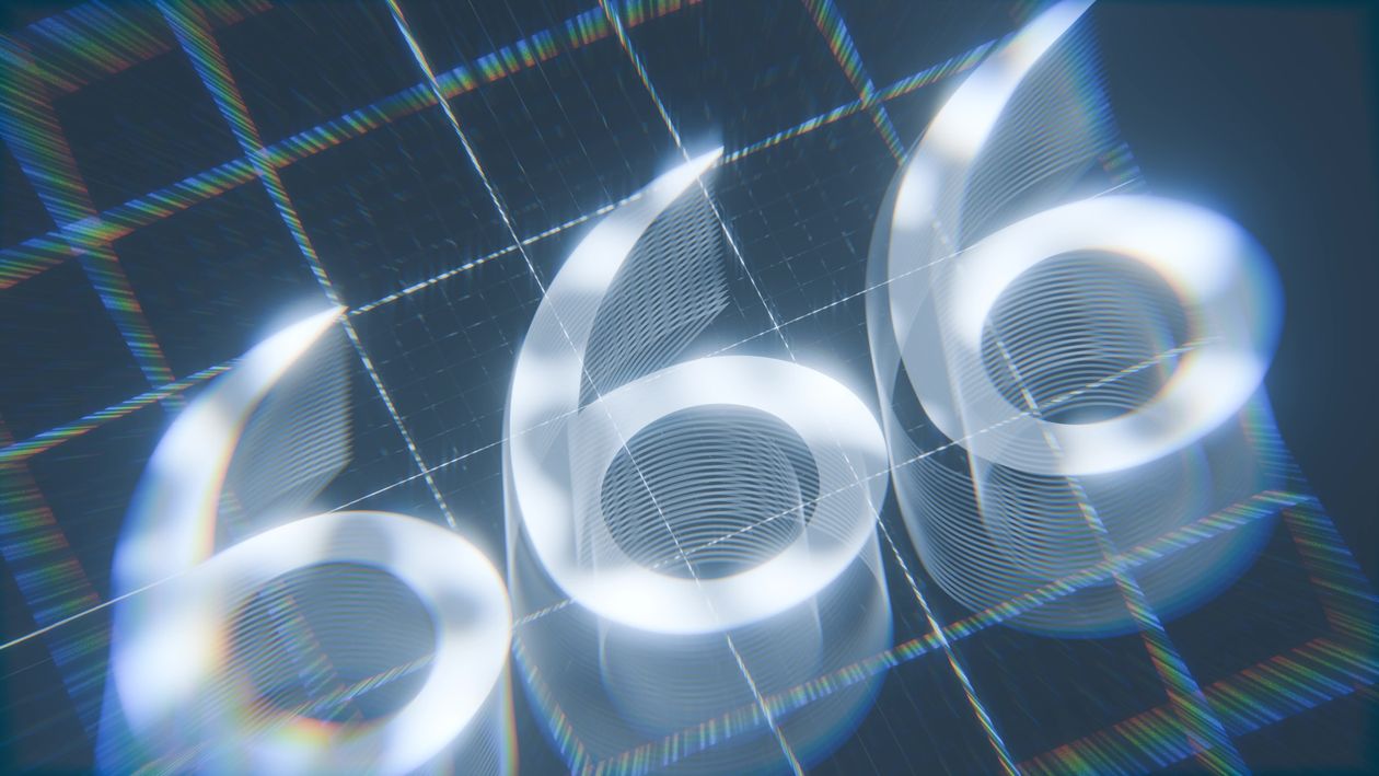 666 Projects Futuristic 3D Render of Glowing Number 666 Free Stock Video Footage ...