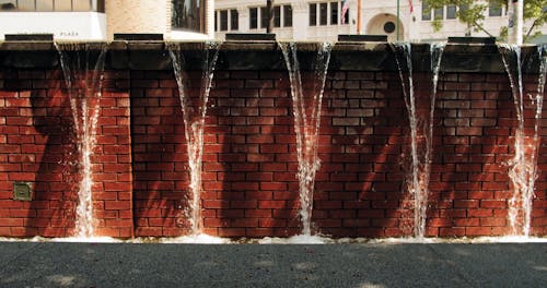 A Man-made Waterfalls In Display