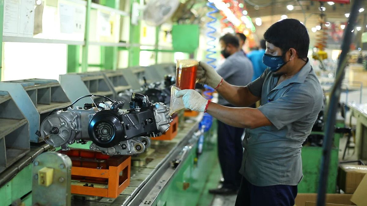 Assembly Line Work in Motorcycle Factory Free Stock Video Footage ...