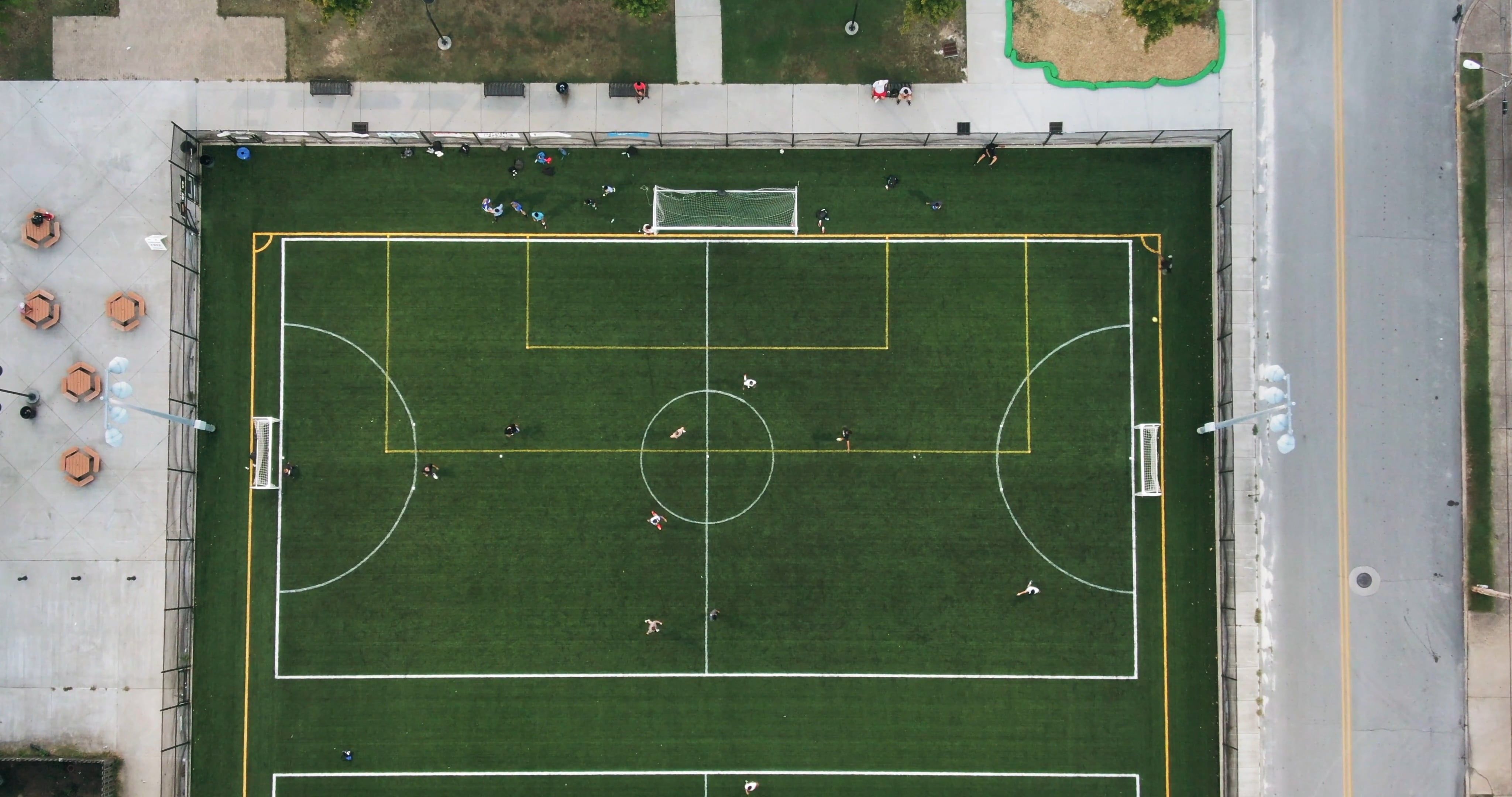 An Aerial Footage Of A Football Game Free Stock Video Footage, Royalty ...