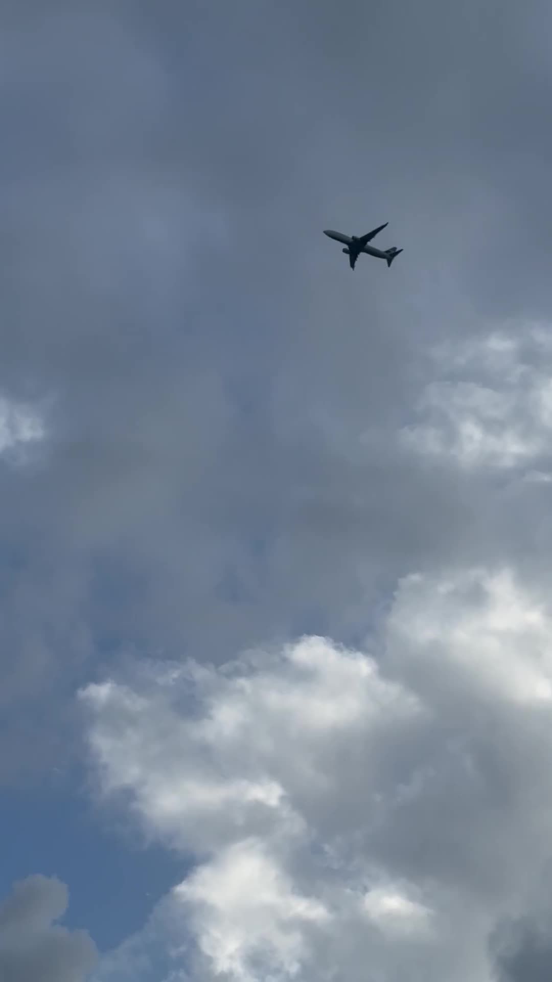 Airplane Silhouette Against Cloudy Sky Free Stock Video Footage ...
