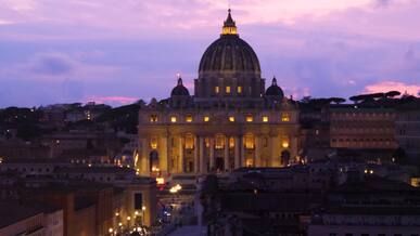 stunning twilight view of st peter s basilica