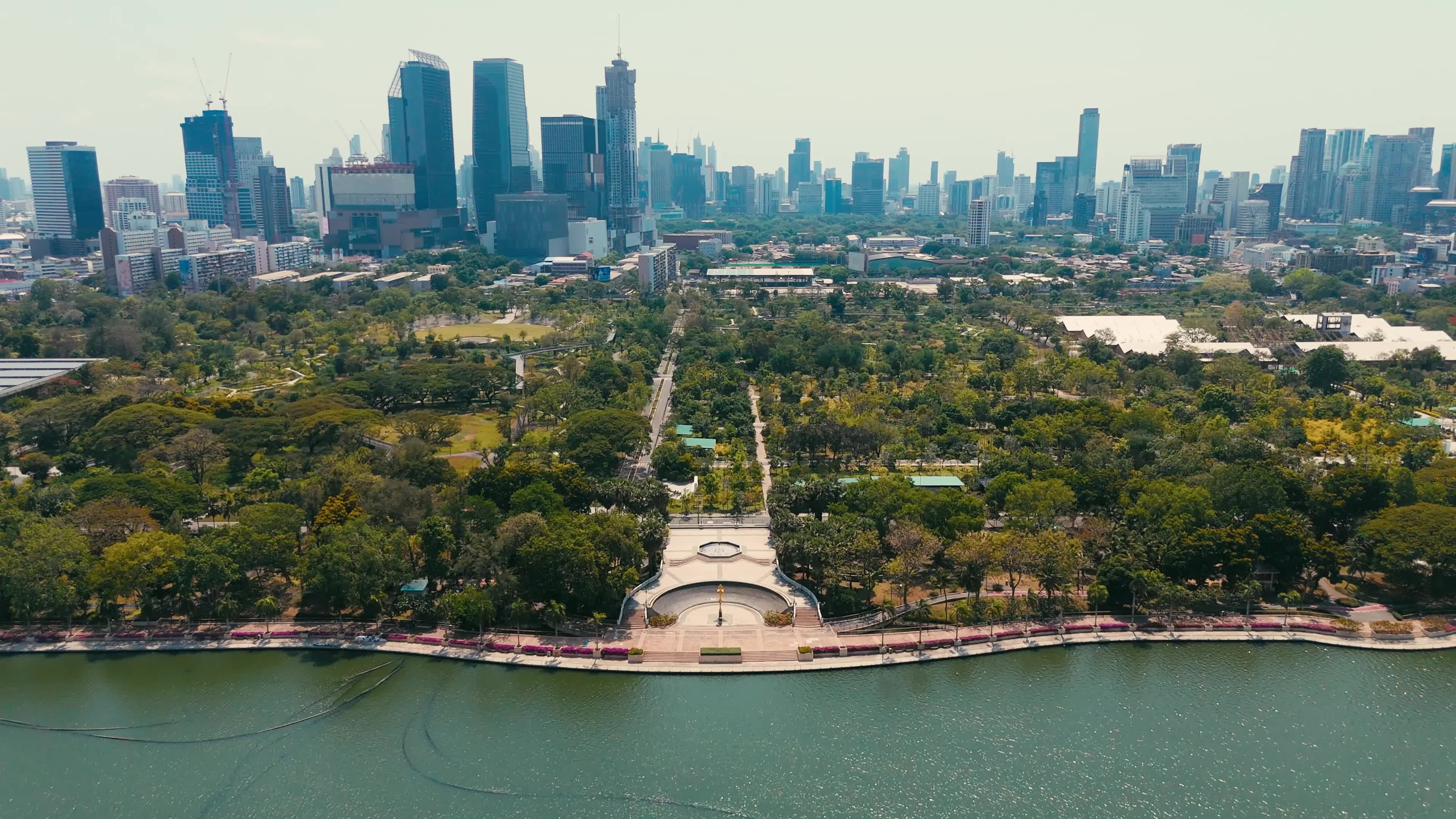 aerial-view-of-vibrant-bangkok-city-park-free-stock-video-footage