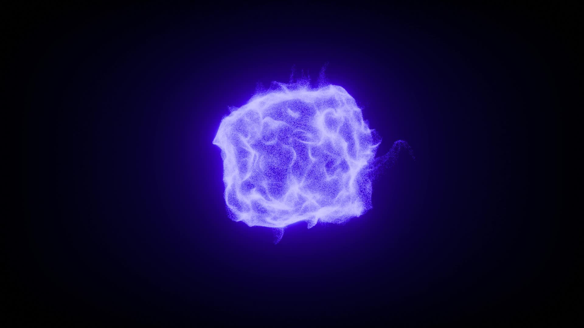 Glowing Blue Energy Sphere on Black Background Free Stock Video Footage ...