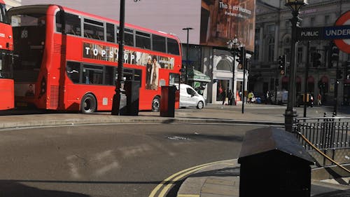 Commuters And Pedestrians On A City Street Of London At Daytime