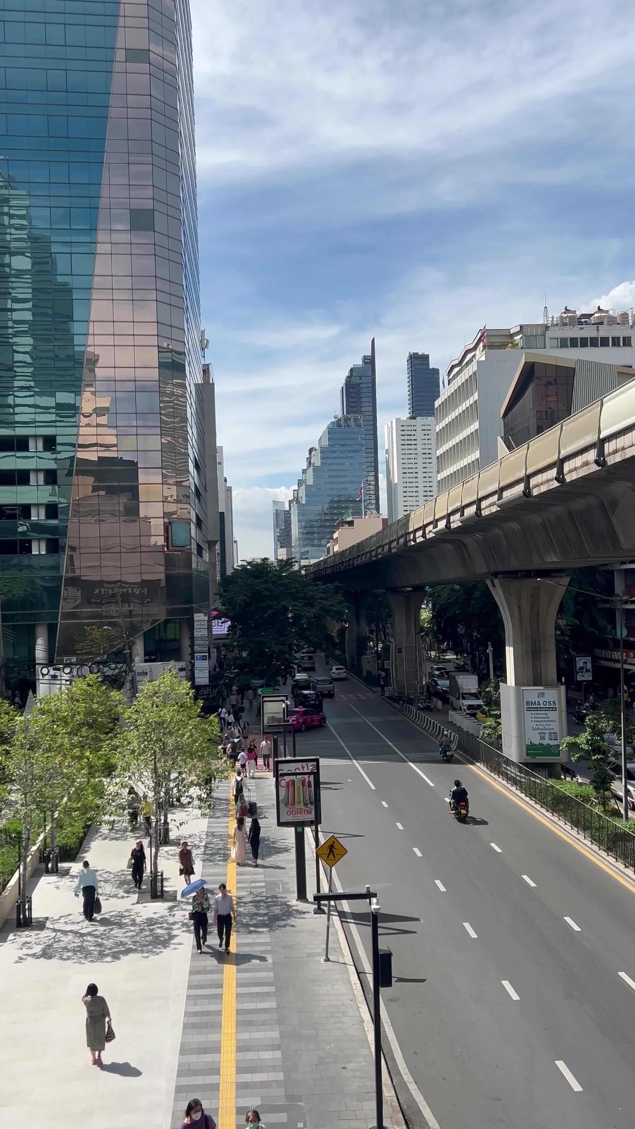 Busy Urban Street Scene with Skyscrapers Free Stock Video Footage ...