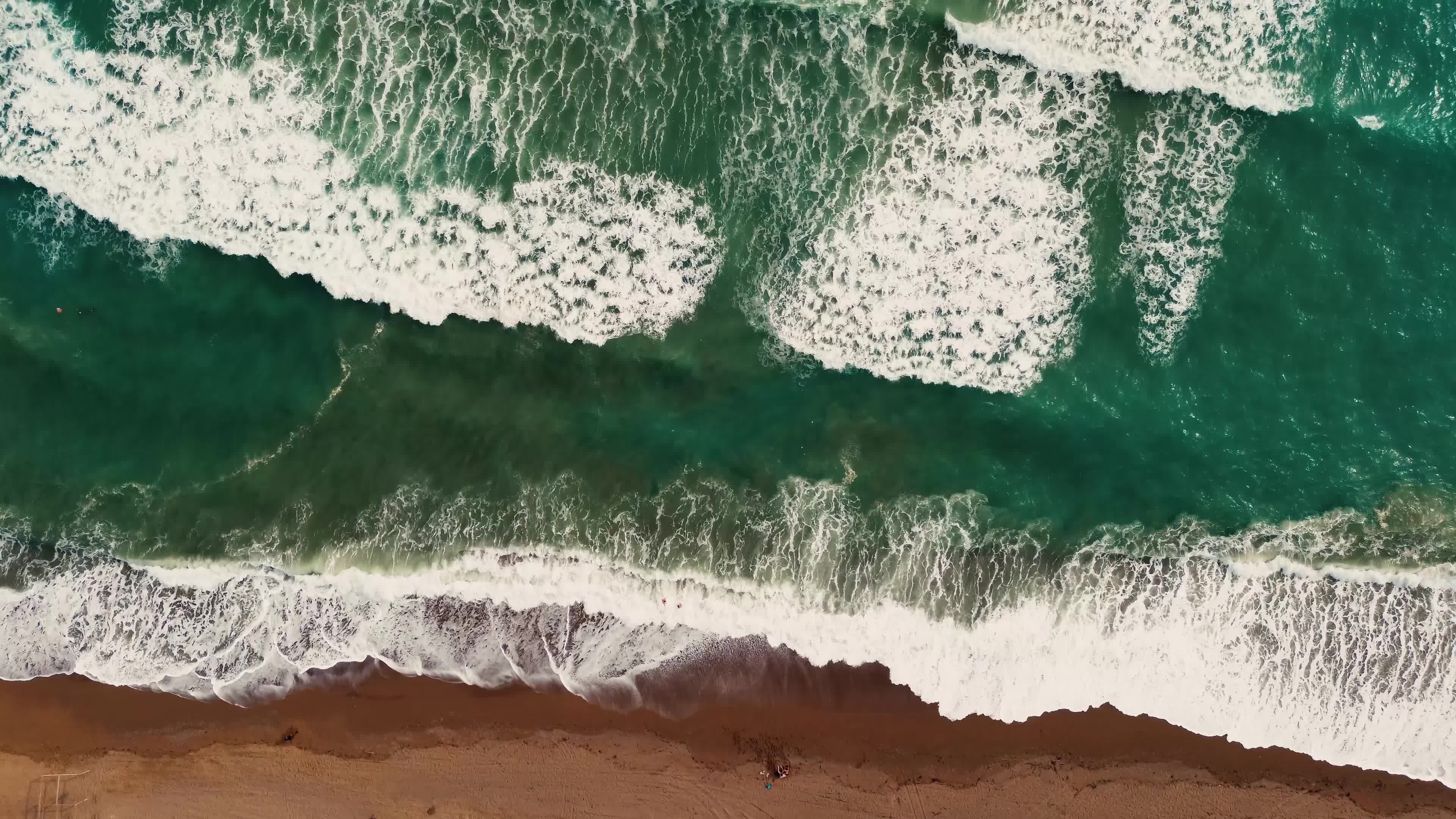 Waves Rushing And Splashing To The Shore Free Stock Video Footage ...