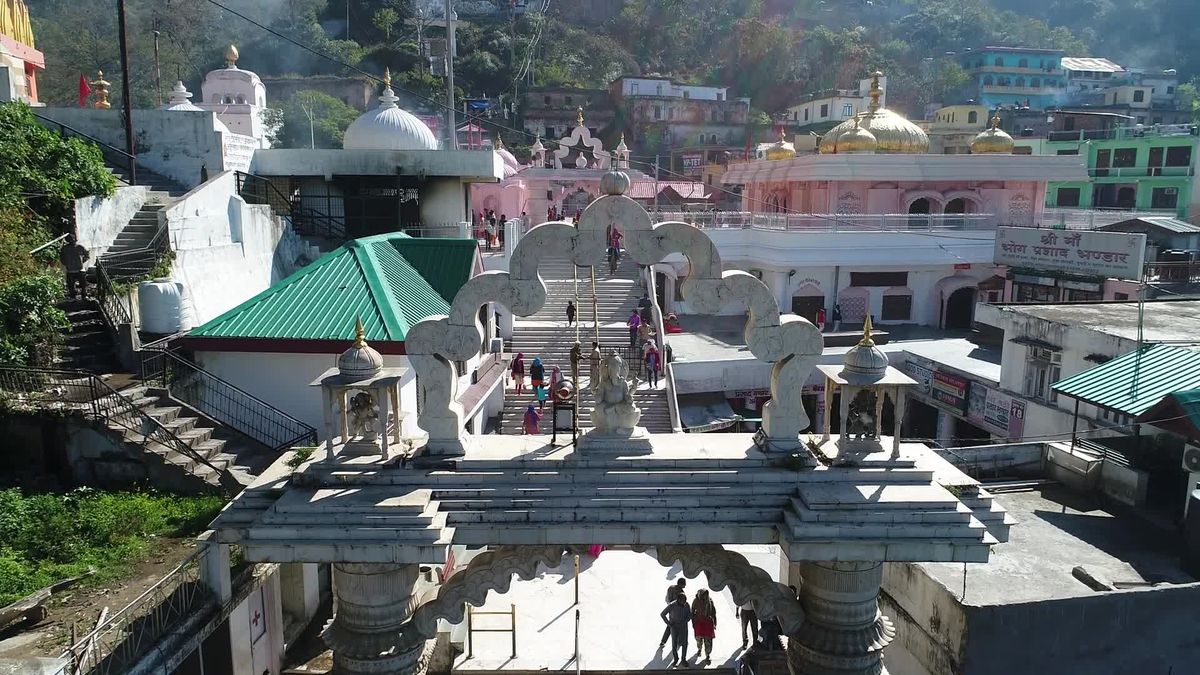 Aerial View of Hindu Temple in Indian Hills Free Stock Video Footage ...