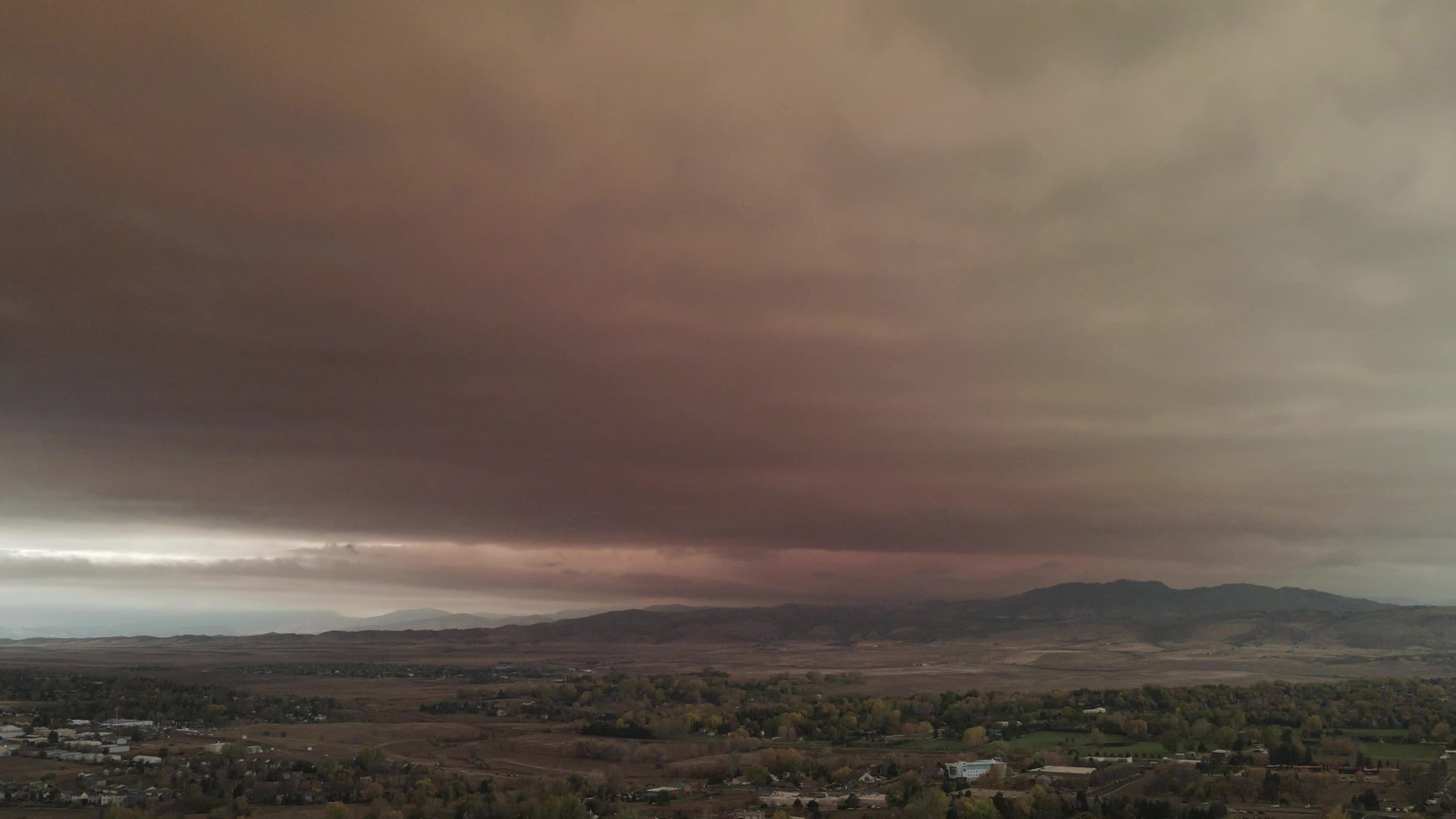 Aerial View of Storm Clouds Over Mountains Free Stock Video Footage ...