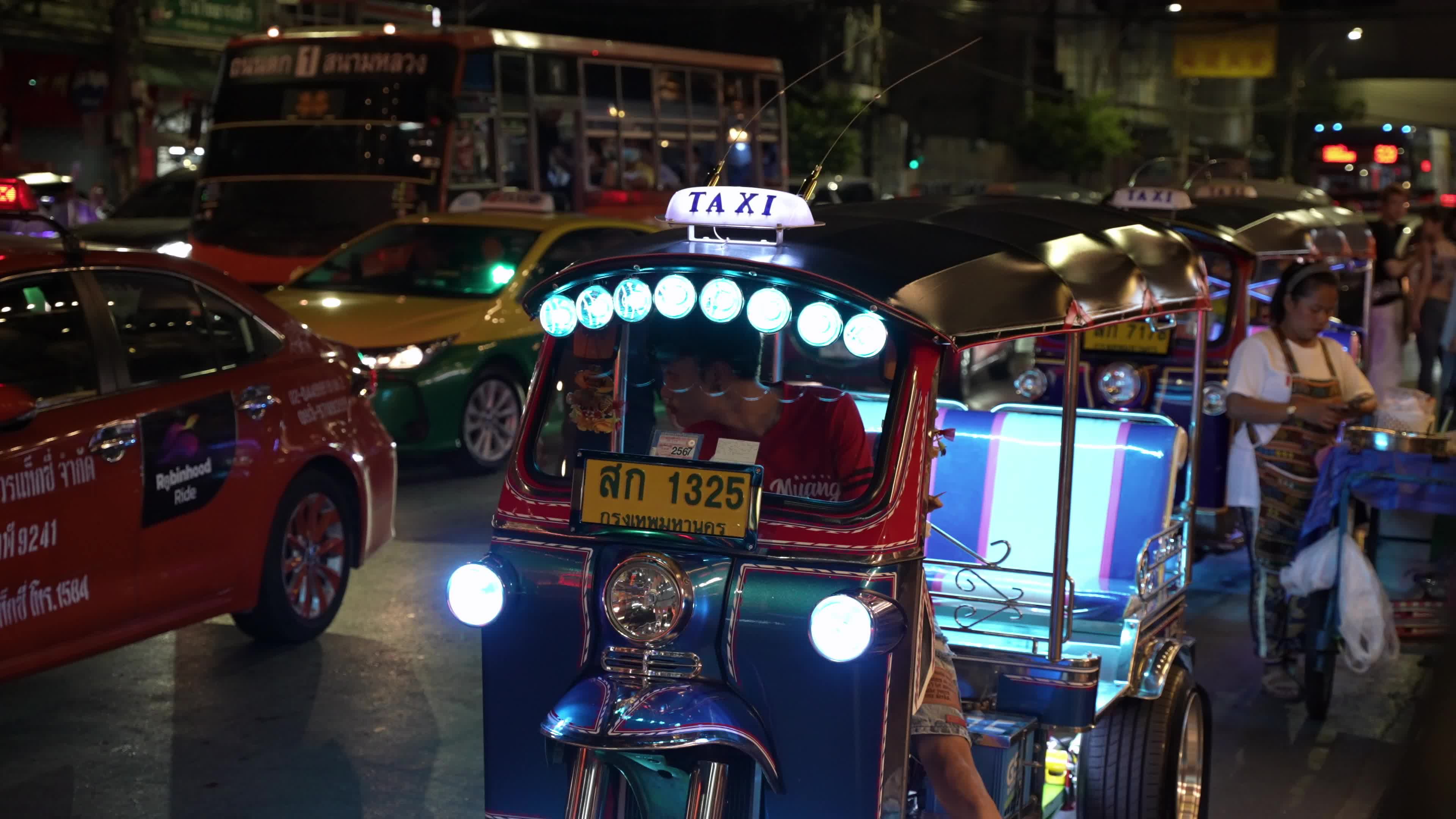 Vibrant Nightlife in Bangkok's Chinatown Free Stock Video Footage ...