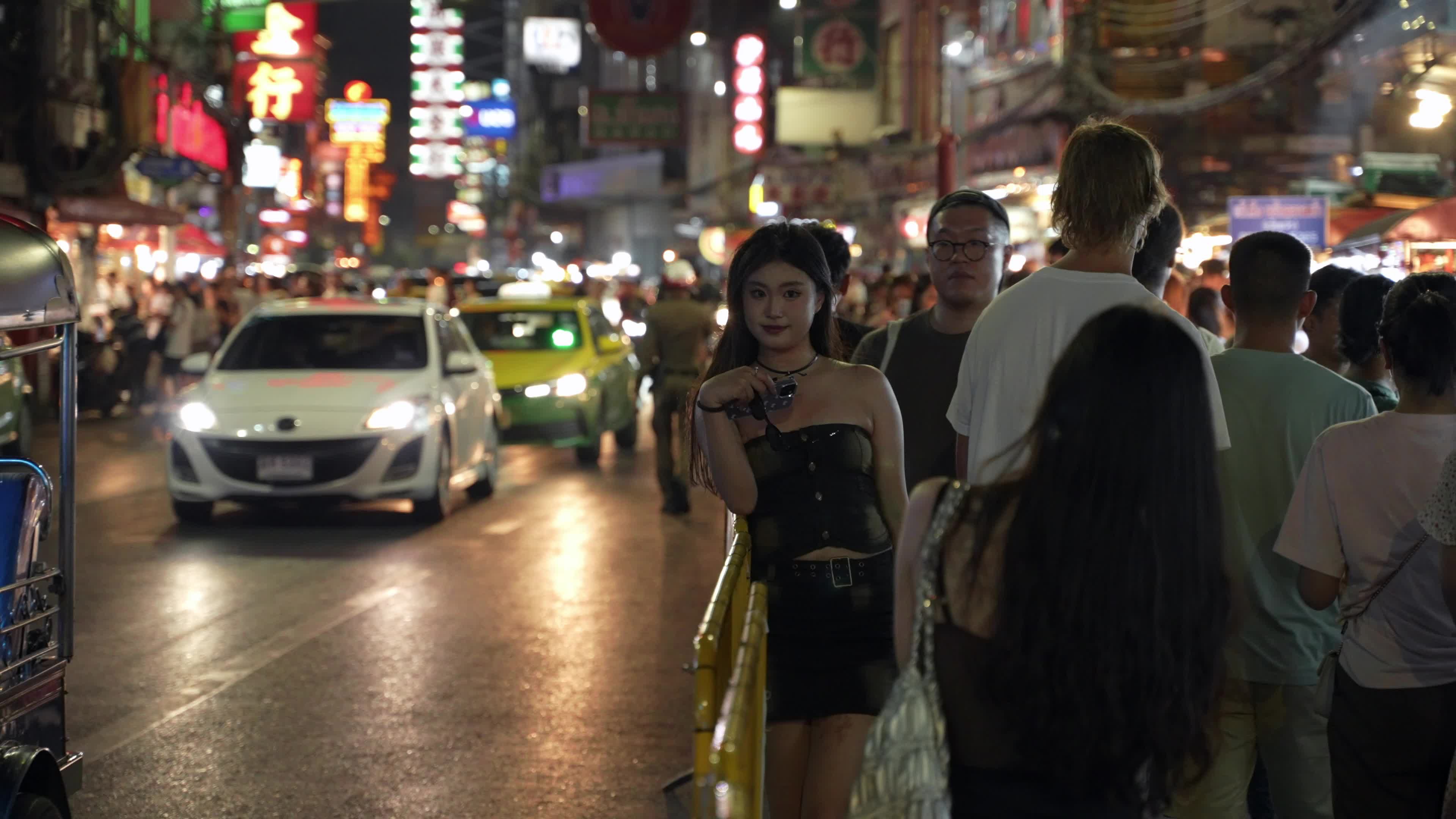 Vibrant Nightlife in Bangkok's Chinatown Free Stock Video Footage ...