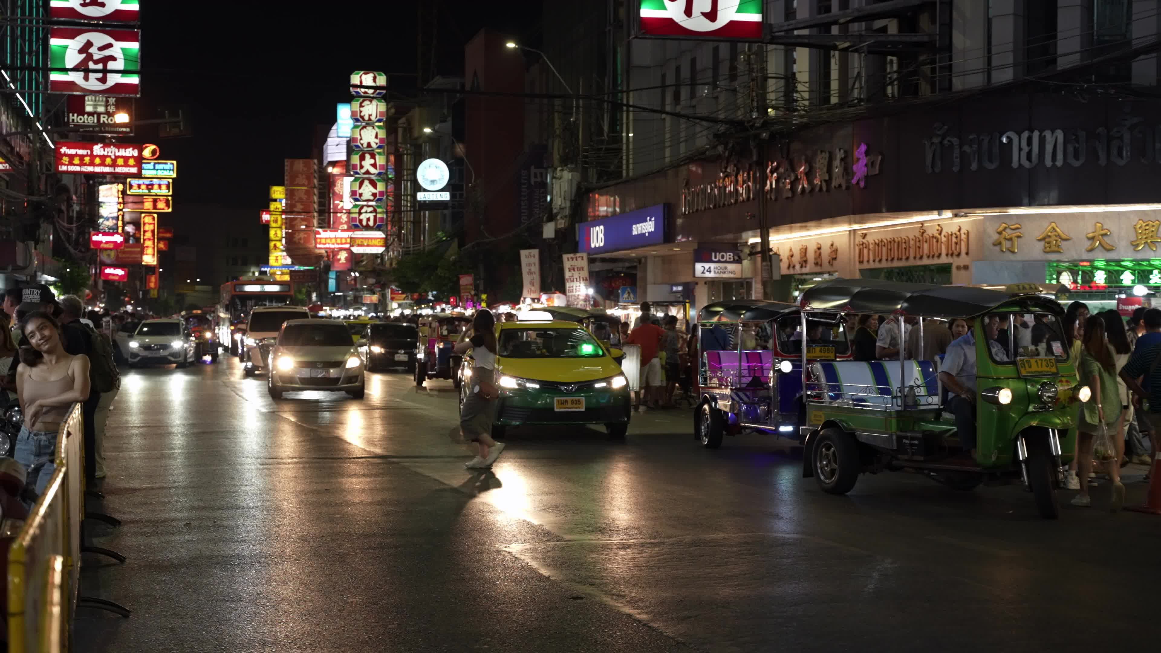 Vibrant Nightlife in Bangkok's Chinatown Free Stock Video Footage ...