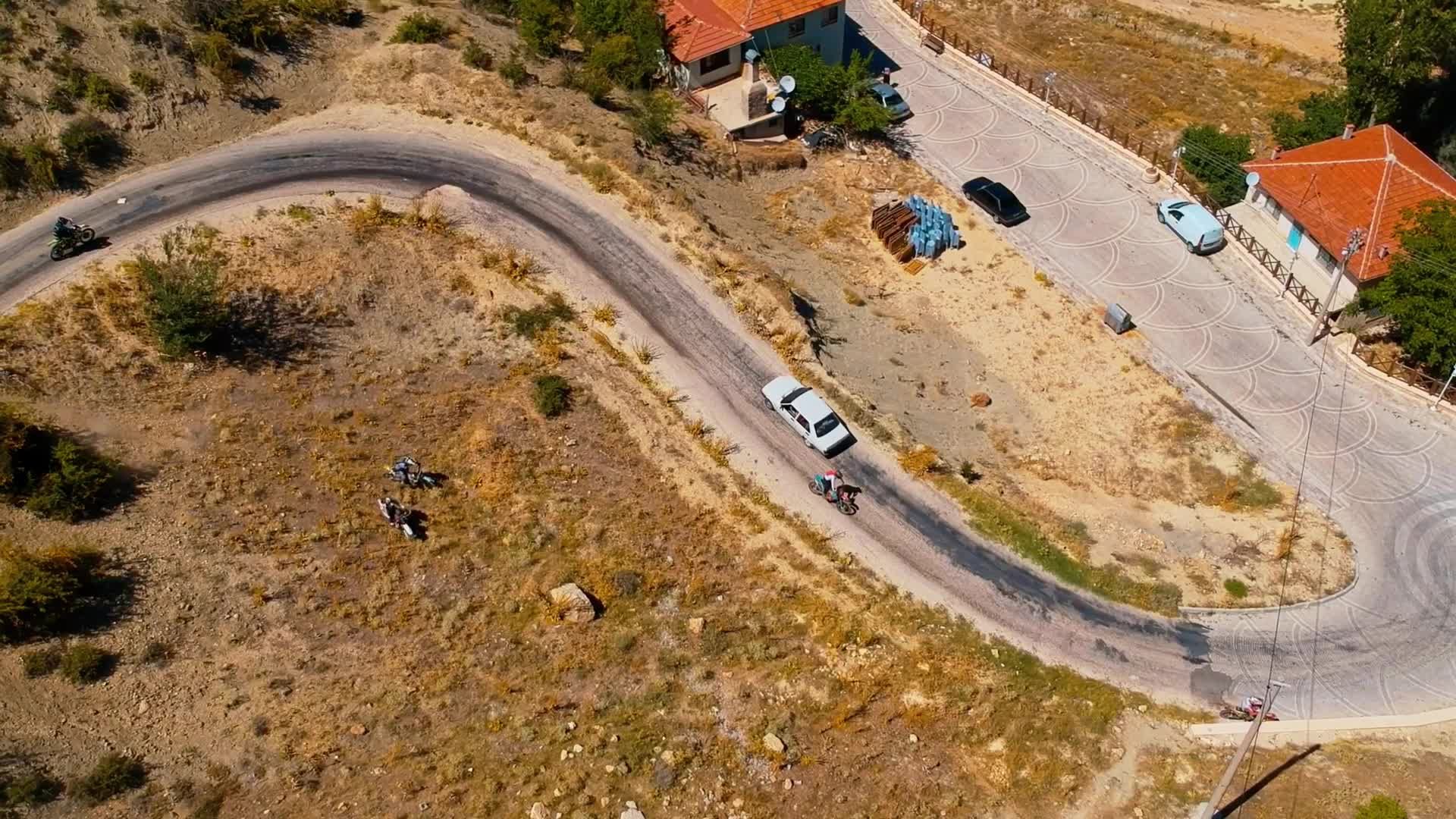 Aerial View of Winding Mountain Road Free Stock Video Footage, Royalty ...