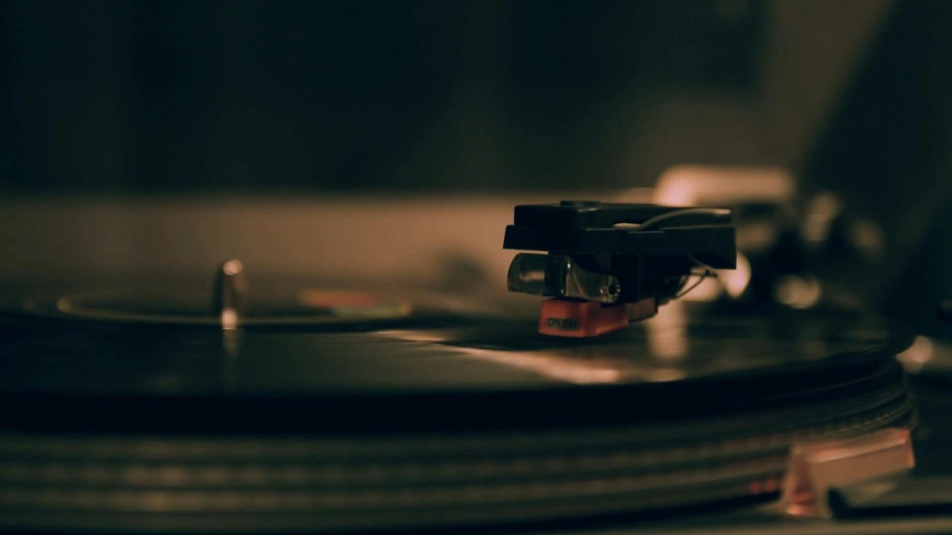 Playing A Vinyl Record On A Spinning Turntable Free Stock Video