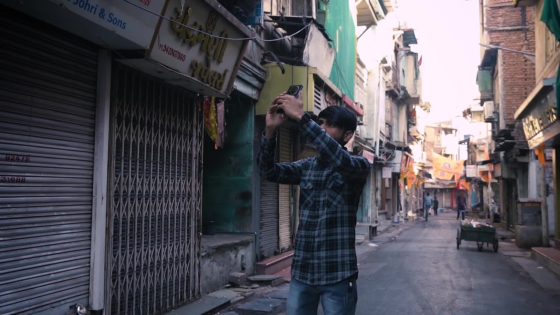 Man Filming Empty Morning City Street Free Stock Video Footage, Royalty ...