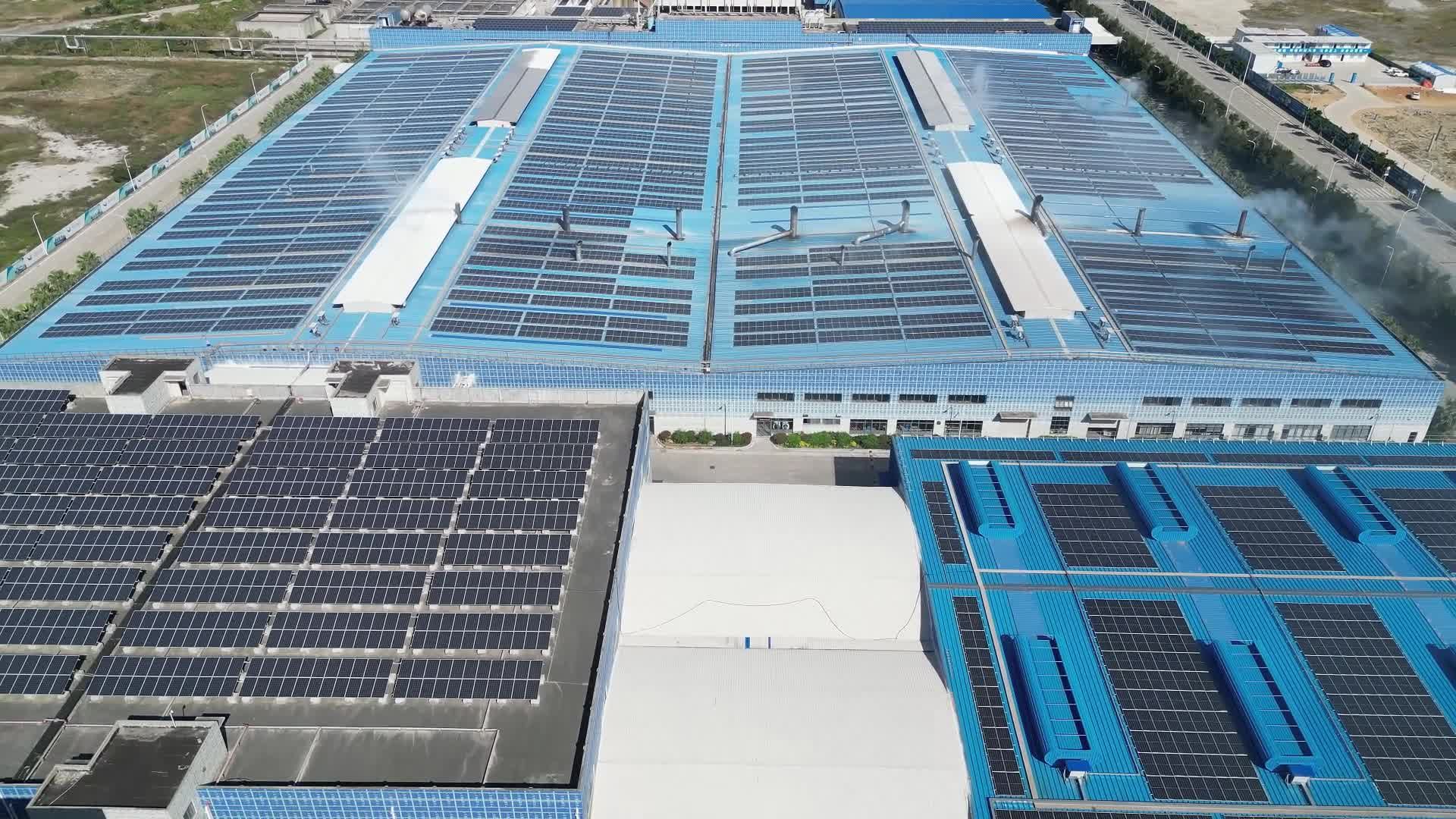 Aerial View of Solar Panel Installation Free Stock Video Footage ...