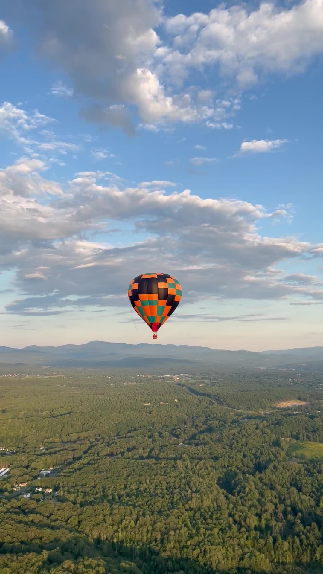 Scenic Balloon Ride Over Verdant Landscape Free Stock Video Footage ...