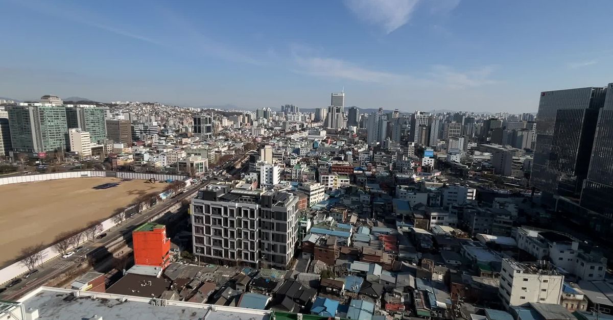 Aerial View Of Downtown Seoul Cityscape Free Stock Video Footage aerial-view-of-downtown-seoul-cityscape-free-stock-video-footage
