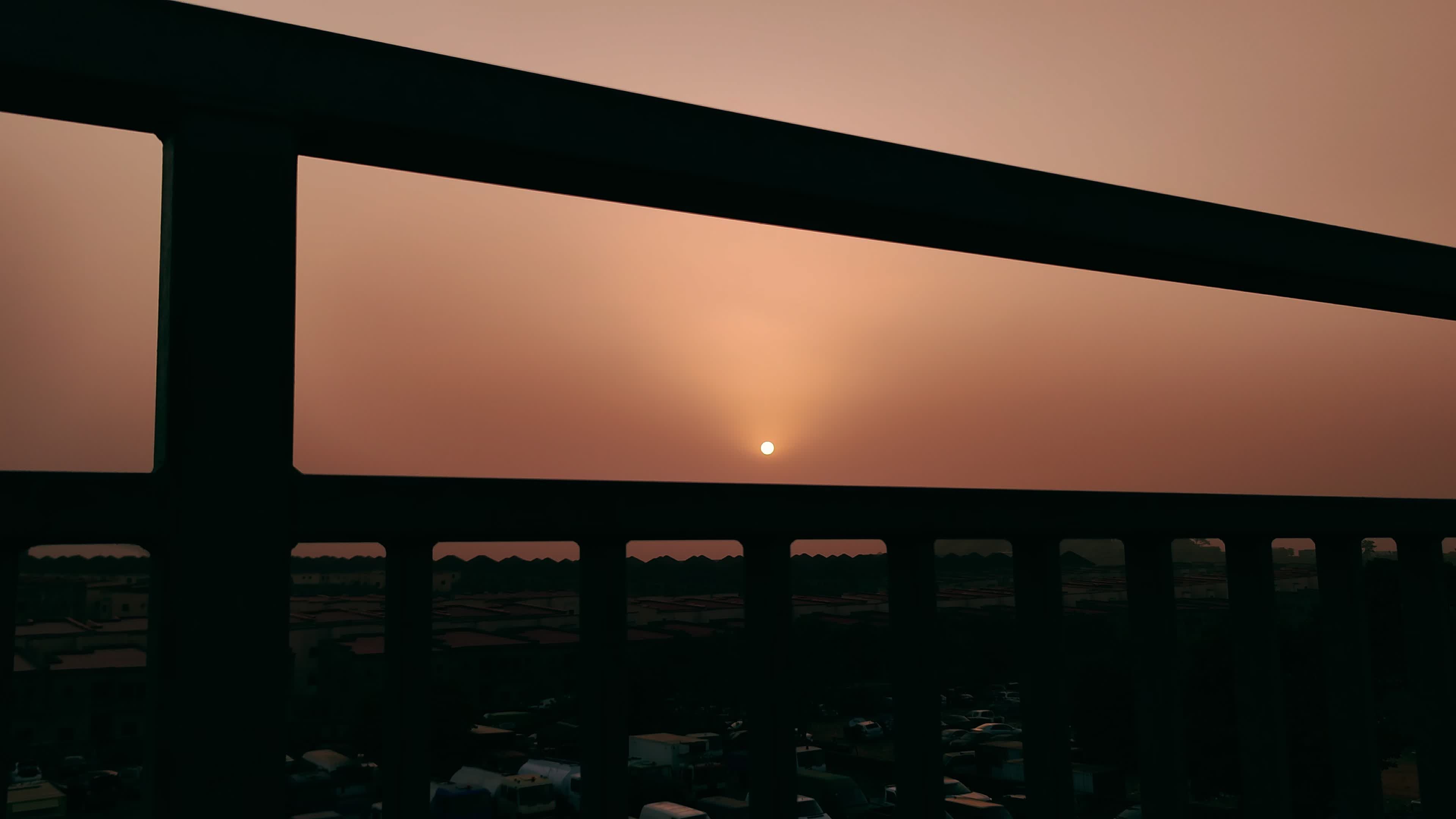 Sunset through Rails with Silhouetted View Free Stock Video Footage ...