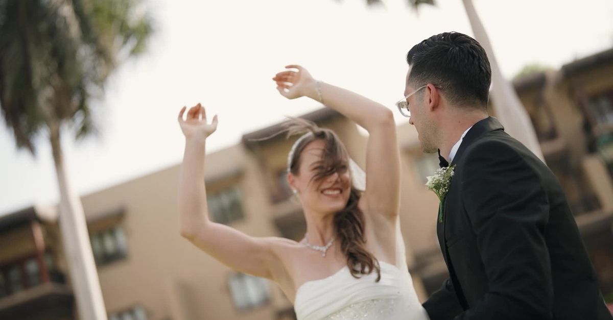 Joyful Wedding Celebration in Beautiful Church Setting Free Stock Video ...