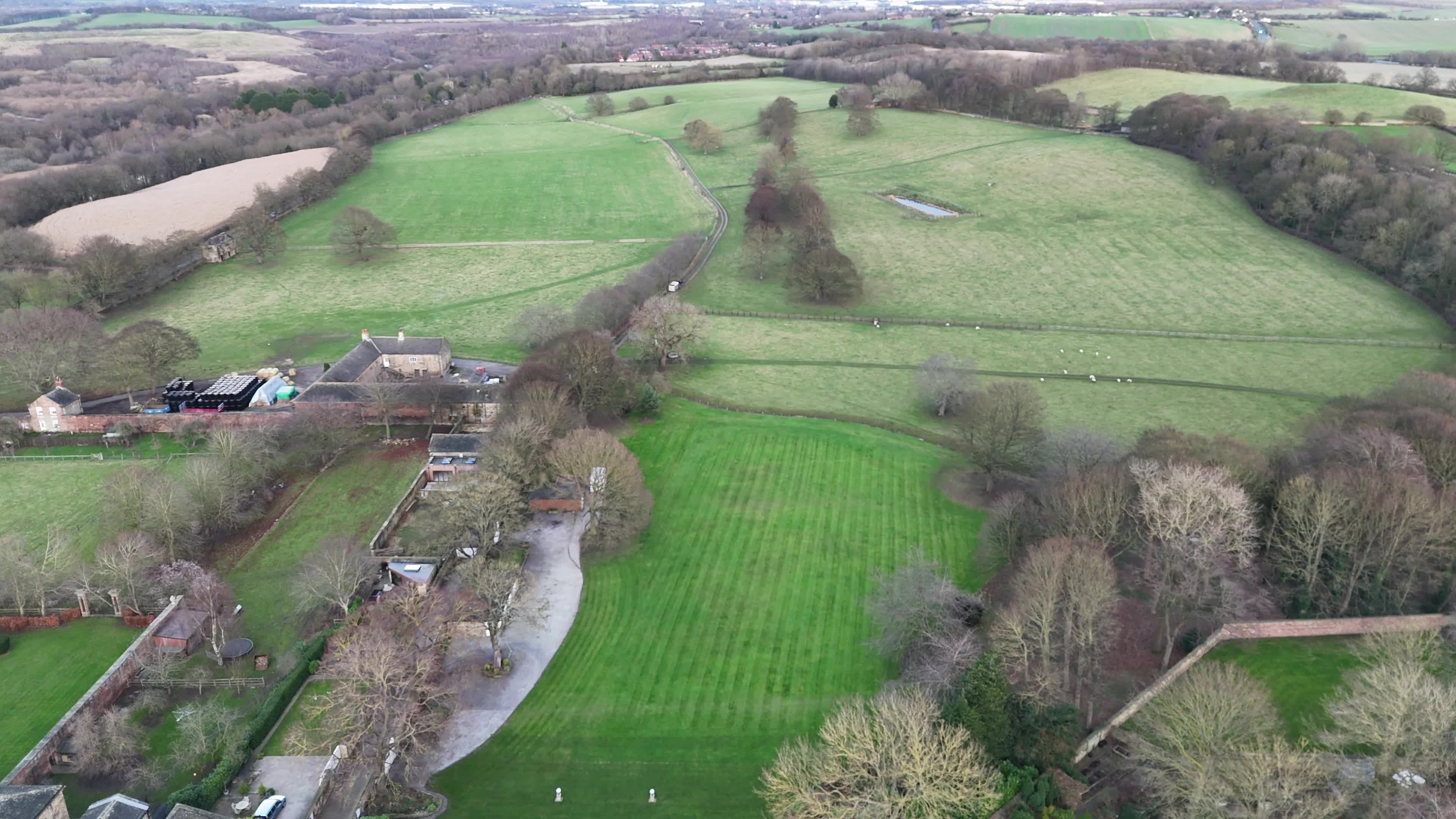 Scenic Aerial View of Lush Green Countryside Free Stock Video Footage ...