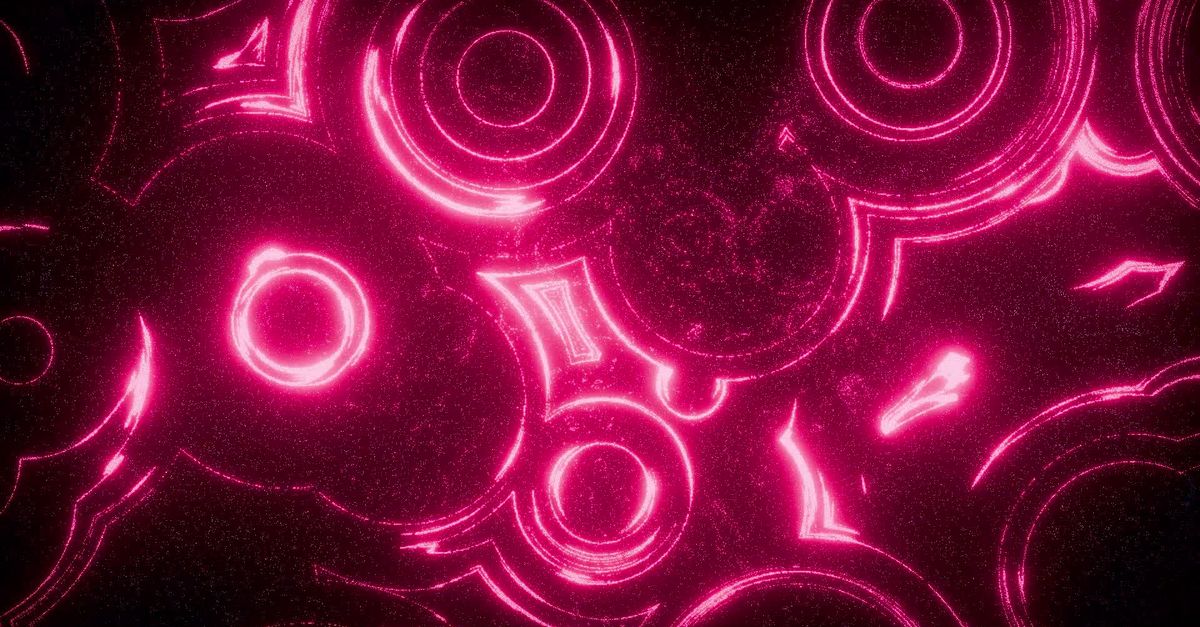 Abstract Neon Pink Circular Light Patterns Free Stock Video Footage ...