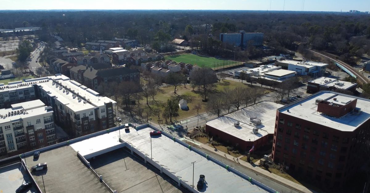 Aerial View of Decatur Georgia Cityscape Free Stock Video Footage ...