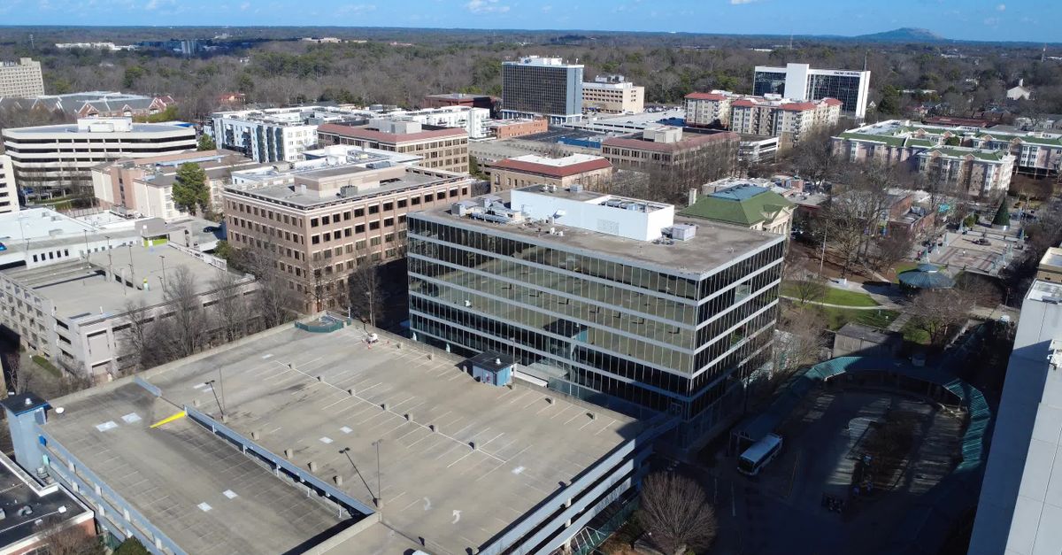 Viewpoint Decatur Georgia Aerial View of Downtown Decatur, Georgia Skyline Free Stock Video ...