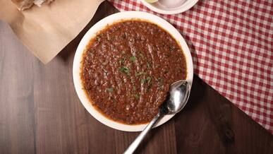 delicious indian keema curry dish close up