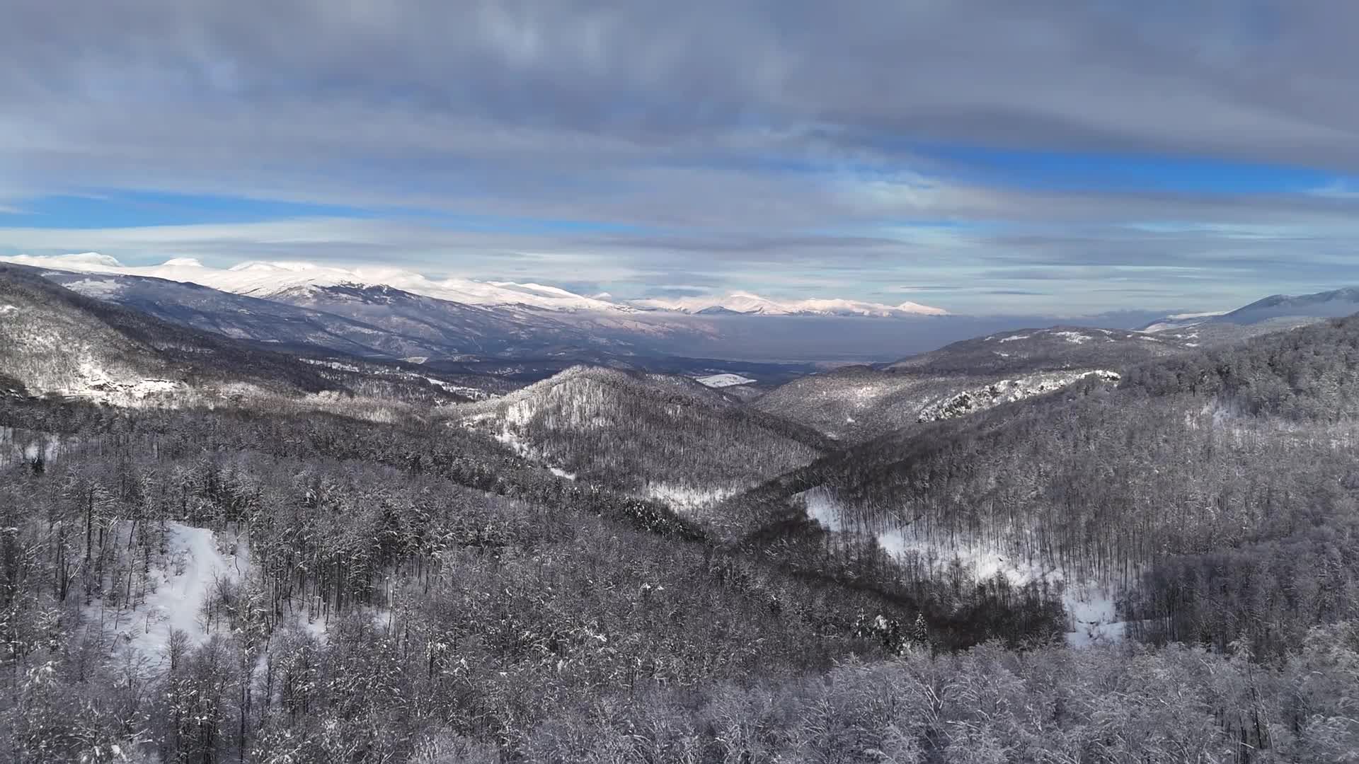 Majestic Aerial View of Snowy Mountain Ranges Free Stock Video Footage ...
