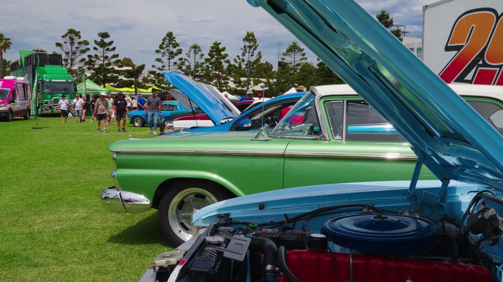 Classic Car Showcase in Outdoor Rally Event Free Stock Video Footage ...