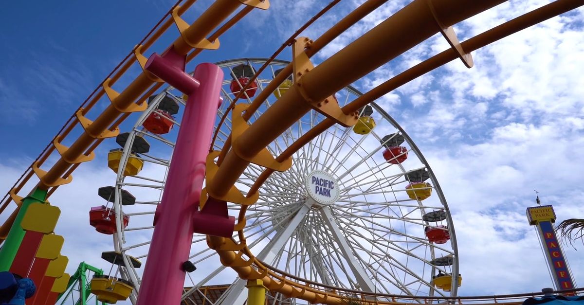 Different Kind Of Rides In An Amusement Park Free Stock Video Footage ...
