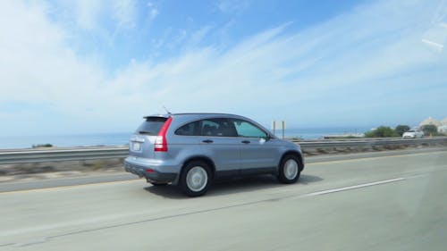  Footage Of The Scenery Shot Through The Car Window On A Moving Car