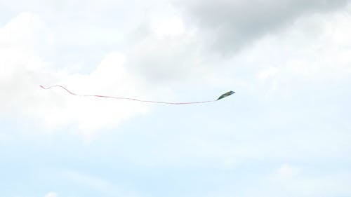 Low angle Footage Of An Airborne Kite Dancing With The Wind