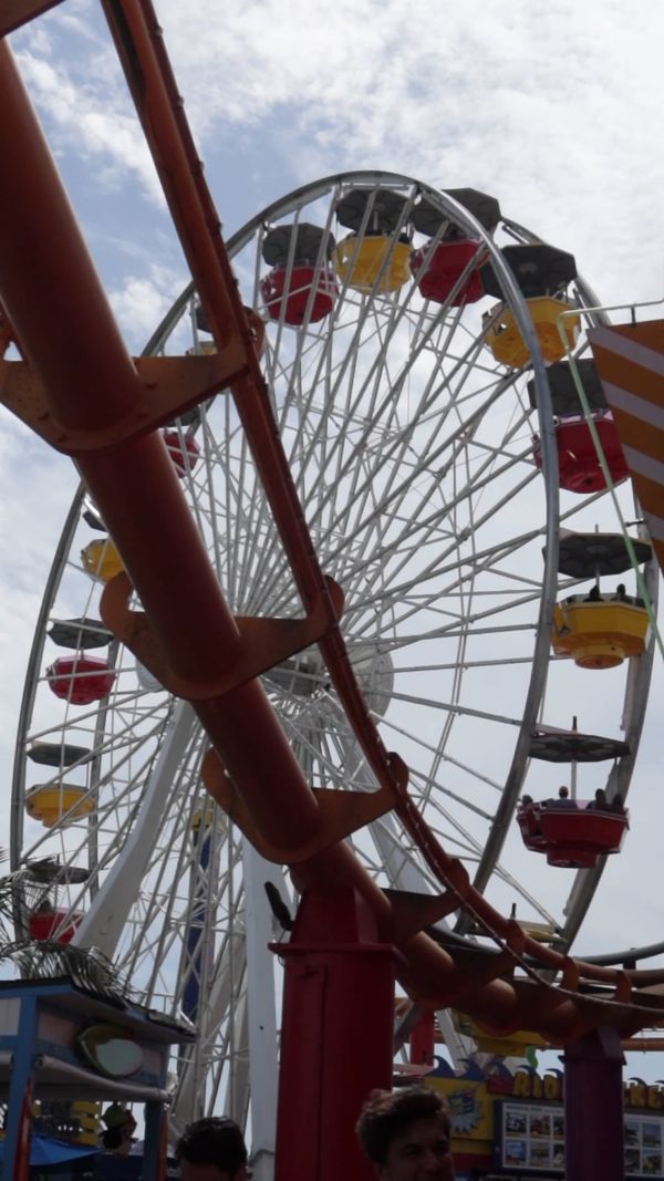 A Free Fall Amusement Ride In An Amusement Park Free Stock Video ...