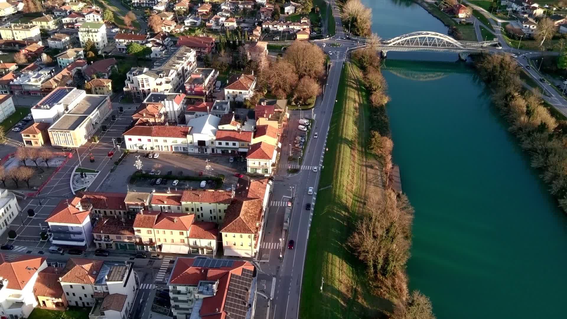 Aerial View of Scenic River and Cityscape Free Stock Video Footage ...
