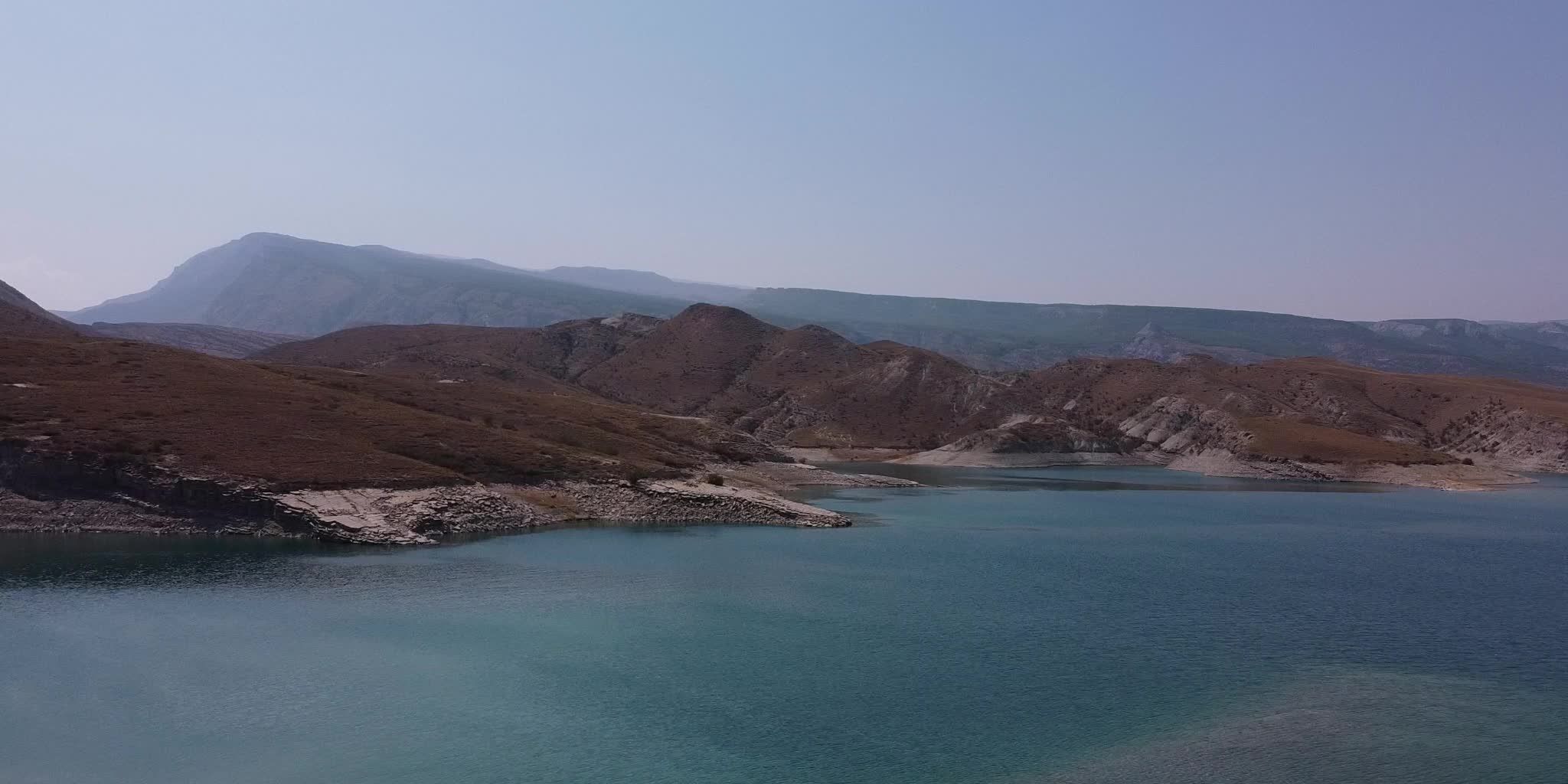 Stunning Aerial View of Tranquil Mountain Lake Free Stock Video Footage ...