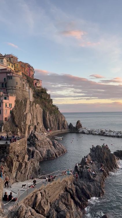 Scenic Italian Coastal Village at Sunset Free Stock Video Footage ...